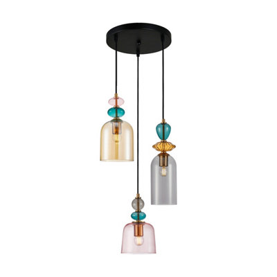 Luminosa Lighting Luminosa Namos Cluster Pendant Ceiling Light Brass 3Xe27 from B&Q