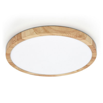 Luminosa Lighting Luminosa Alata 40Cm Bathroom Ceiling Light Wood 2800/4000/6000K Ip44 from B&Q