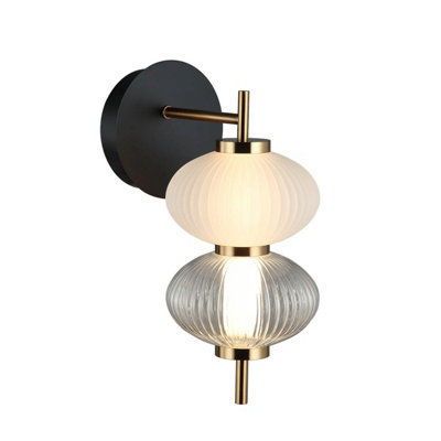Luminosa Lighting Luminosa Testa Wall Lamp BlackWhite 3000K Warm White from B&Q