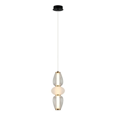 Luminosa Lighting Luminosa Gastel 45Cm Slim Pendant Ceiling Light BlackWhite 3000K Warm White from B&Q