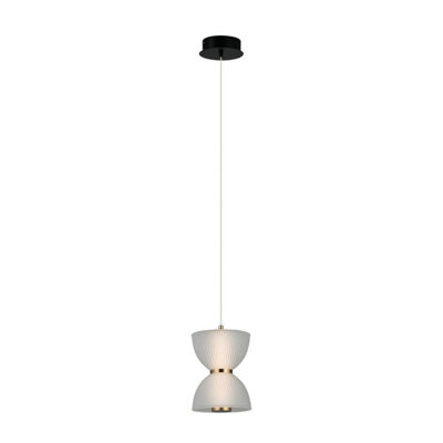 Luminosa Lighting Luminosa Tica Slim Pendant Ceiling Light BlackWhite 3000K Warm White from B&Q