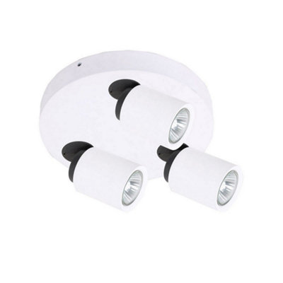 Luminosa Lighting Luminosa Modern Spotlights White 3 Light  With White ShadeGu10 from B&Q