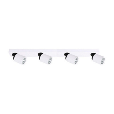 Luminosa Lighting Luminosa Modern Spotlights White 4 Light  With White ShadeGu10 from B&Q