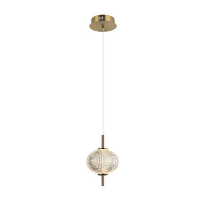 Luminosa Lighting Luminosa Lazie Slim Pendant Ceiling Light Brass 3000K Warm White from B&Q