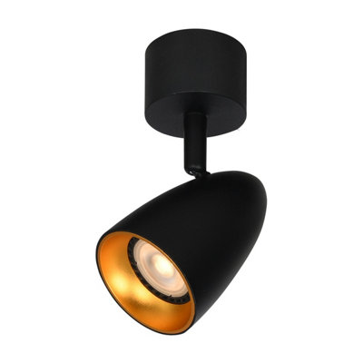 Luminosa Lighting Luminosa Tino Single Spotlight BlackGold from B&Q