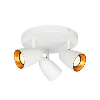 Luminosa Lighting Luminosa Tino Ceiling Spotlight Clusters WhiteGold 3Xgu10 from B&Q