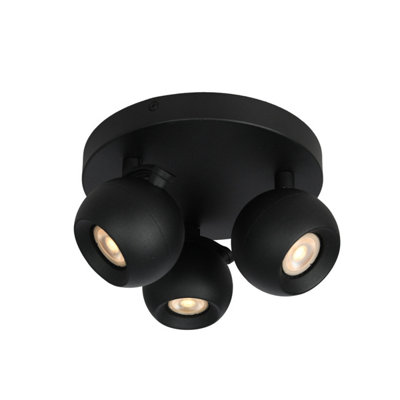 Luminosa Lighting Luminosa Lafin Ceiling Spotlight Clusters Black 3Xgu10 from B&Q