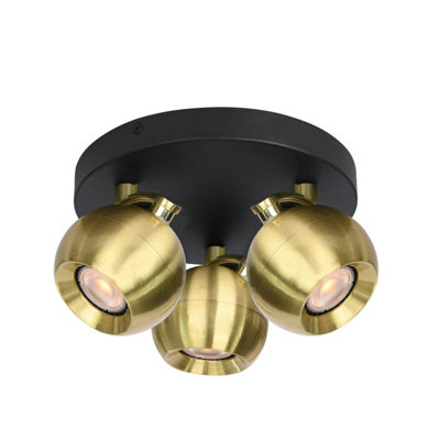 Luminosa Lighting Luminosa Lafin Ceiling Spotlight Clusters BlackGold 3Xgu10 from B&Q