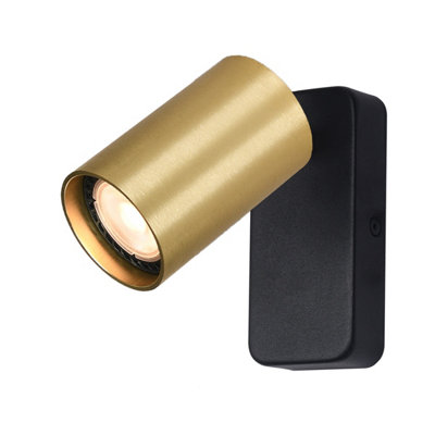 B&Q -  Luminosa Nesto Single Spotlight BlackGold