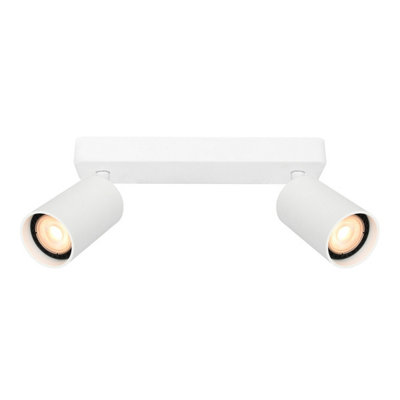 Luminosa Lighting Luminosa Nesto Twin Ceiling Spotlight White 2Xgu10 from B&Q
