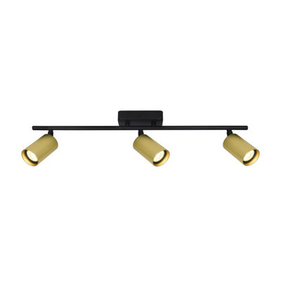 Luminosa Lighting Luminosa Tris Ceiling Spotlight Bar BlackBrass 3Xgu10 from B&Q