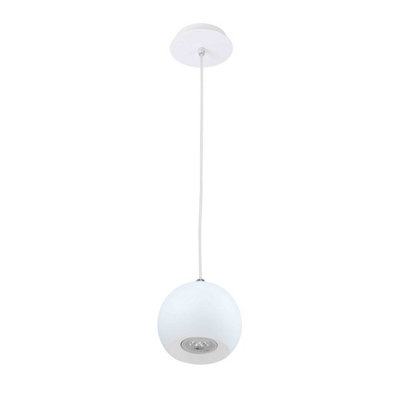Luminosa Lighting Luminosa Rodrigo Dome Pendant Ceiling Light White 3000K Warm White from B&Q