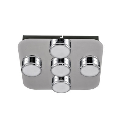 B&Q -  Luminosa Marcel Modern 5 Light Shade Cluster Ceiling Light Led3000K