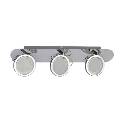 B&Q -  Luminosa Alessio Led Semi Flush Ceiling Light Chrome 3000K Warm White 3Xled