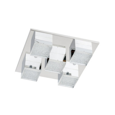 Luminosa Lighting Luminosa Seth Shade Cluster Ceiling Light Chrome 3000K Warm White from B&Q