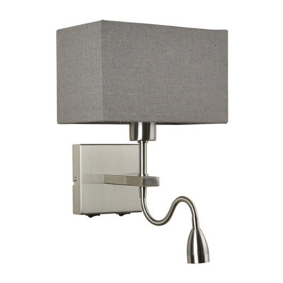 Luminosa Lighting Luminosa Modern Led Bedside Lamp NickelWarm White 3000K 350Lm from B&Q