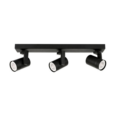 Luminosa Lighting Black Luminosa Spiela Modern Ceiling Spotlight Bar, Gu10 12.5Cm