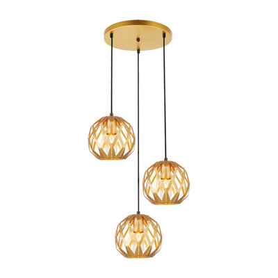 B&Q -  Luminosa Hilo Modern 3 Light Cluster Pendant Ceiling LightE27