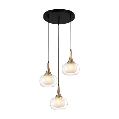 Luminosa Ing Luminosa Konila Modern 3 Cluster Pendant Ceiling G9 Light