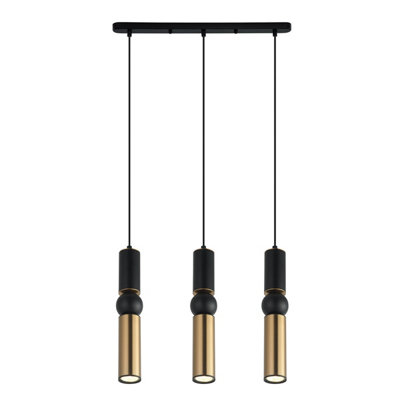 B&Q -  Luminosa Isidora Modern 3 Light Bar Pendant Ceiling LightGu10