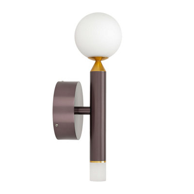 Luminosa Lighting Luminosa Laon Globe Wall Lights BrownGold 3000K Warm White from B&Q