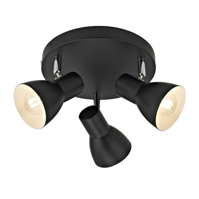 Luminosa Lighting Luminosa Riado Ceiling Spotlight Clusters Black 3Xe14 from B&Q