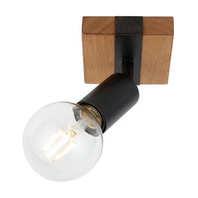 Luminosa Lighting Luminosa Molini Single Spotlight BlackWood from B&Q