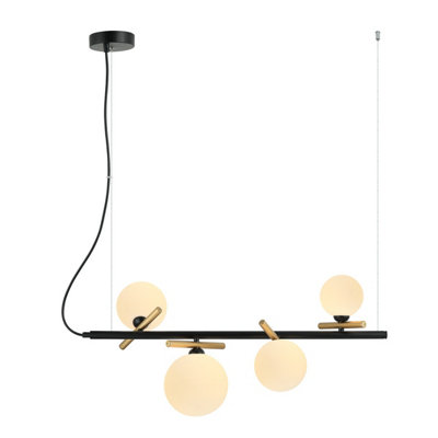 Luminosa Lighting Luminosa Reverso Modern 4 Light Bar Pendant Ceiling LightG9 from B&Q