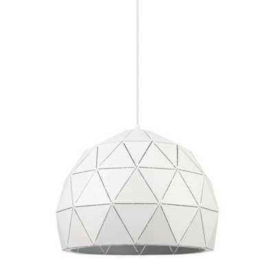 Luminosa Lighting Luminosa Modern Hanging Pendant White 1 Light E27 from B&Q