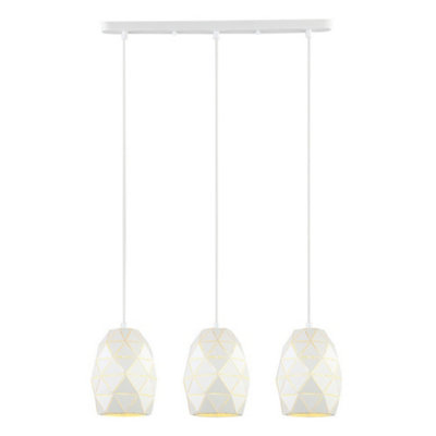 Luminosa Lighting Luminosa Modern Hanging Pendant White 3 Light E27 from B&Q