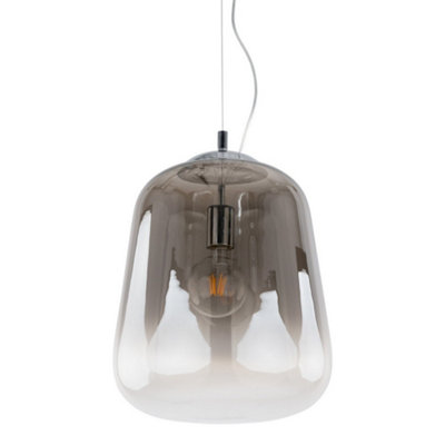 Luminosa Lighting Luminosa Modern Hanging Pendant Smoky 1 Light E27 from B&Q