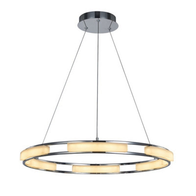 B&Q -  Luminosa Modern Led Hanging Pendant ChromeWarm White 3000K 2520Lm Dimmable