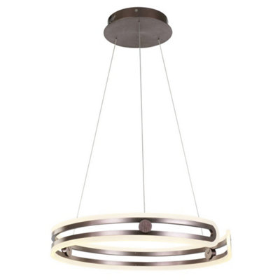 B&Q -  Luminosa Modern Led Hanging Pendant CoffeeWarm White 3000K 4830Lm Dimmable