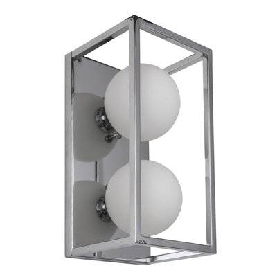 Luminosa Lighting Luminosa Daisy Globe Wall Lights Chrome 2Xg9 from B&Q
