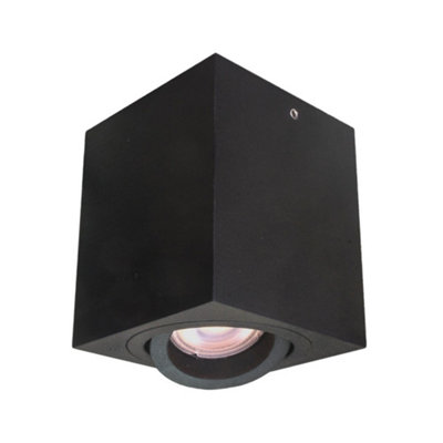 Luminosa Lighting Luminosa Modern Surface Mounted Black 1 Light Gu10 from B&Q