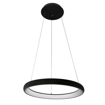 Luminosa Lighting Luminosa Modern Led Hanging Pendant BlackWarm White 3000K 2200Lm from B&Q