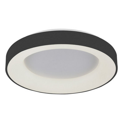 Netlighting Unisex Black Modern Led Flush Ceiling Light Warm White 3000K 2200Lm - Image 3