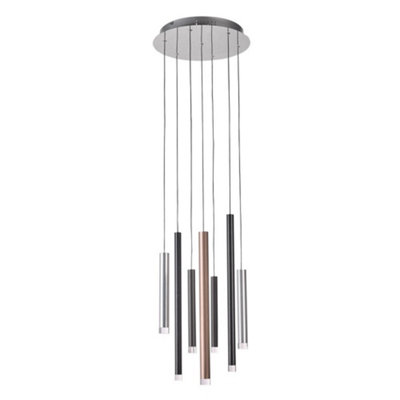B&Q -  Luminosa Modern Led Hanging Pendant ChromeWarm White 3000K 2553Lm Dimmable