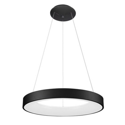 B&Q -  Luminosa Modern Led Hanging Pendant BlackWarm White 3000K 2750Lm