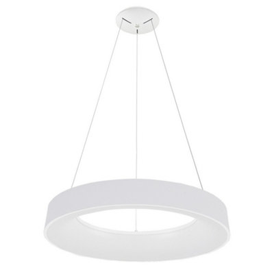 B&Q -  Luminosa Modern Led Hanging Pendant WhiteWarm White 3000K 4400Lm