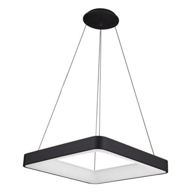 B&Q -  Luminosa Modern Led Hanging Pendant BlackWarm White 3000K 2750Lm Dimmable