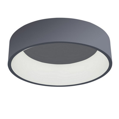 Luminosa Lighting Luminosa Modern Led Flush Ceiling Light GrayWarm White 3000K 1760Lm from B&Q