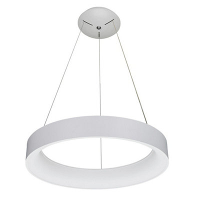 B&Q -  Luminosa Modern Led Hanging Pendant WhiteWarm White 3000K 2310Lm
