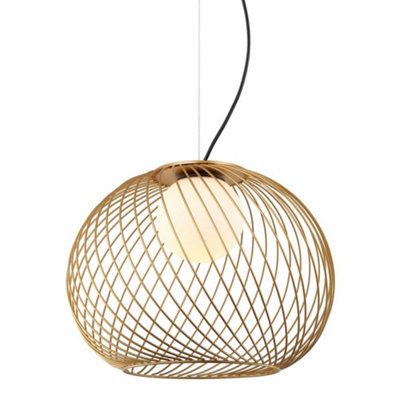 Luminosa Ing Luminosa Modern Hanging Pendant 1 With Shade, E27 Golden/Light/White