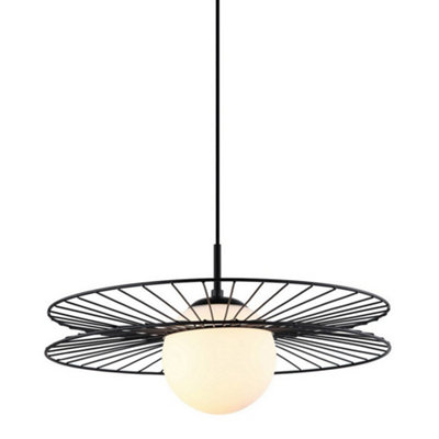 Italux Lighting Modern Pendant Light Black L - Black - Image 3
