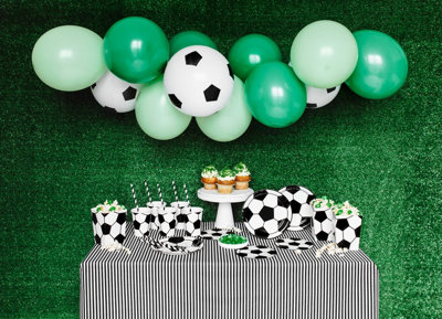  - Football Party Decorations Set With Paper CupsPlatesNapkinsStrawsPopcorn Boxes And Balloons By Partydeco