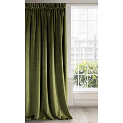  - Eurofirany Soft Plain Opaque Velvet Curtain With Tape For Rail1 UnitThick Fluffy Panel Drape Classic Glamour Elegant Living