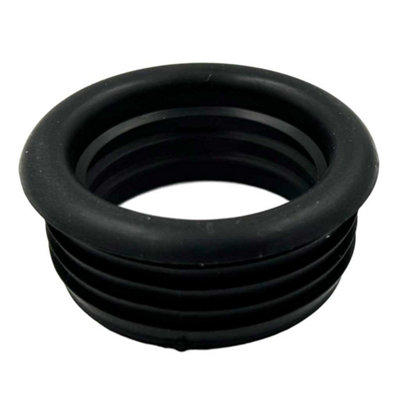 Tycner 50X40mm Waste Pipe Reducer Drain Boss Adaptor Rubber Black Pushfit Bush from B&Q