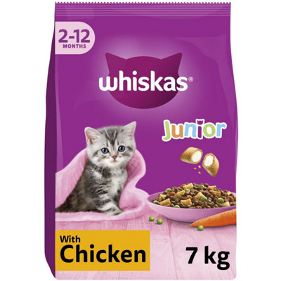 Whiskas 2-12 Months Kitten Complete Dry Cat Food For Junior Cats, Chicken, 7Kg - Image 8