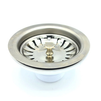 B&Q -  Stainless Steel Strainer Basket For Kitchen Sink Basin Drain Waste Trap